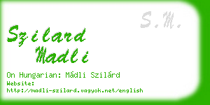 szilard madli business card